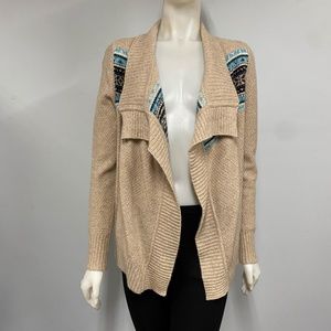 c. cashmere 100% cashmere open cardigan sweater medium m